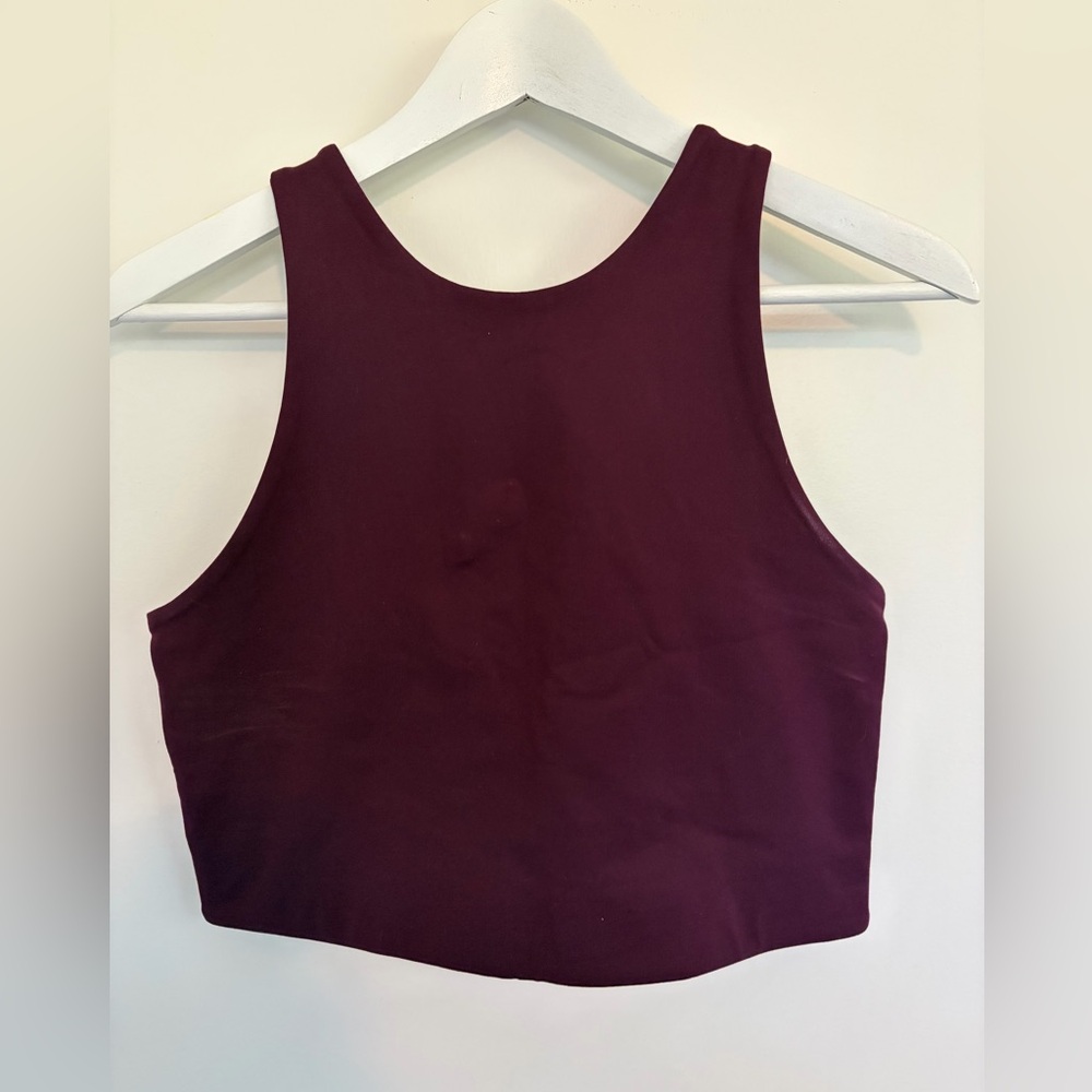 Girlfriend Collective Deep Purple Crop Top